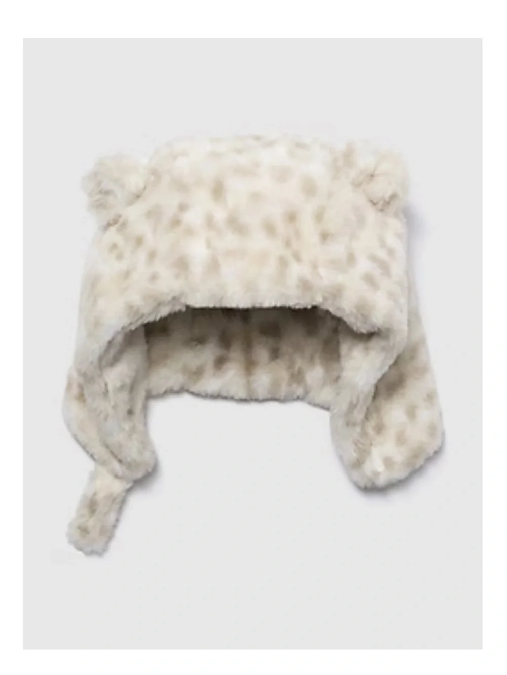 GAP Kids Cream Faux Fur Leopard-Spot Sherpa Hat